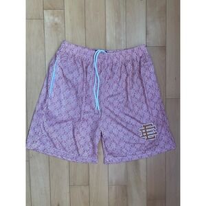 Eric Emanuel Mesh Shorts Mens Small Red White Monogram EE Basic Shorts